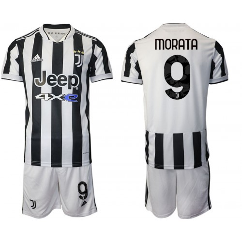Juventus Fodboldtrøjer Alvaro Morata 9 Børn Hjemmebanesæt 2021/22 Kort ærmer Juventus Fodboldtrøjer Alvaro Morata 9 Børn Hjemmebanesæt 2021/22 Kort ærmer